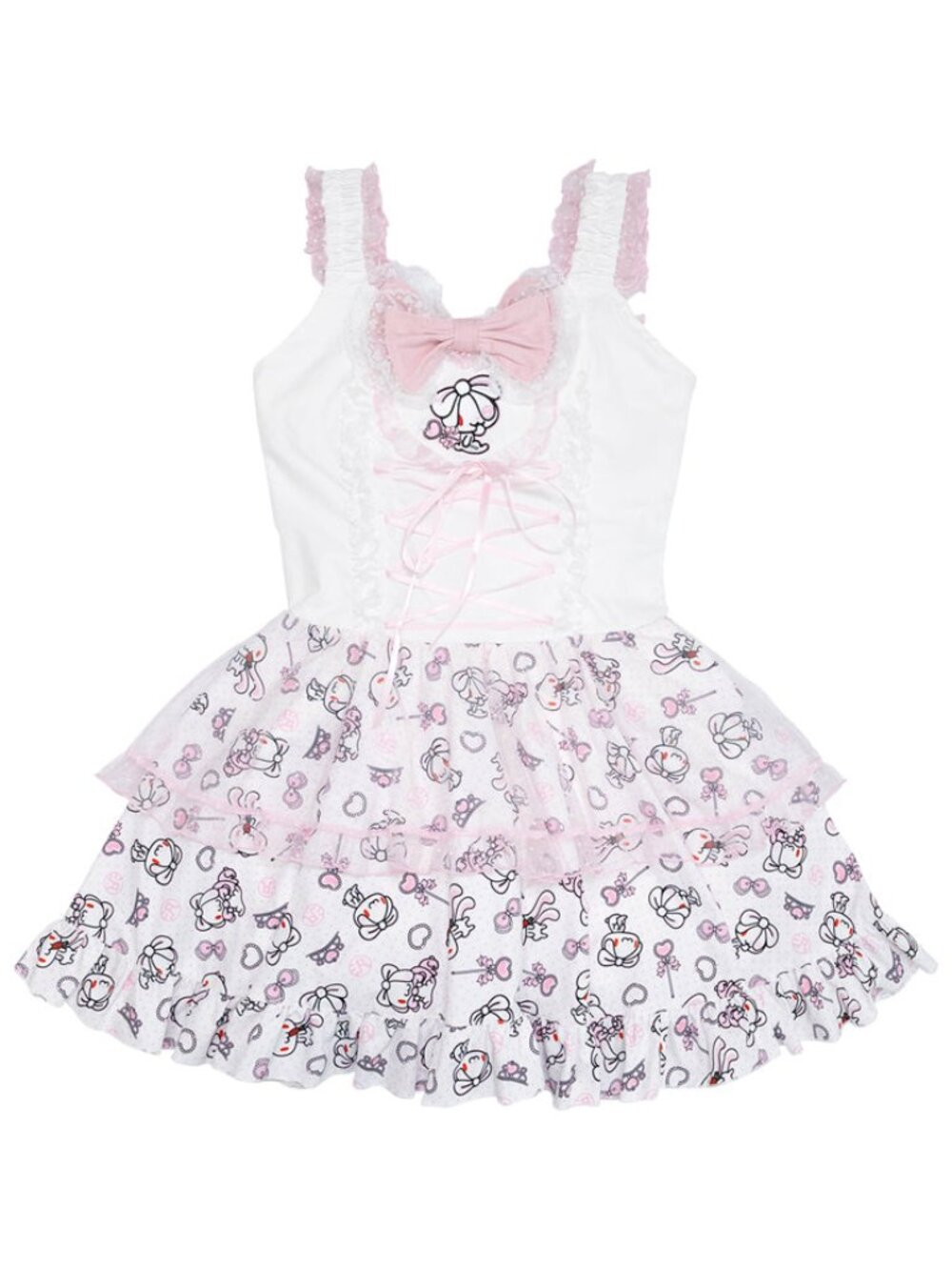 NEW ACDC RAG X Hanyo Usagi Chax Bunny Jumper White Dress